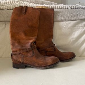Frye brown leather tall boots size 8.5